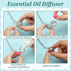 Colorful cotton balls in various colors paired with the necklace for customization.