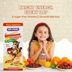 PHARMADEL GirafKids no-sugar formula label highlights clean ingredients