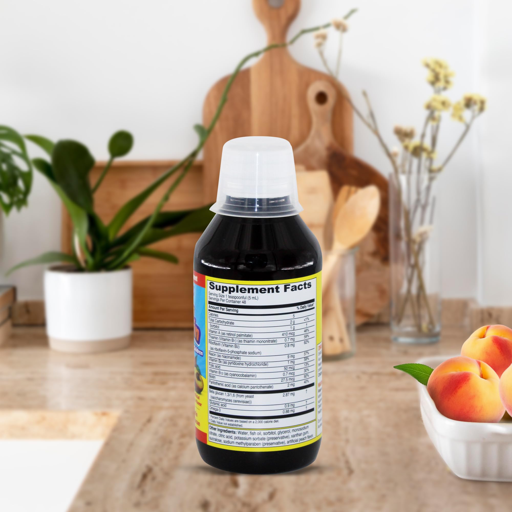 PHARMADEL GirafKids formula with omega-3 and beta glucan supports overall wellbeing.