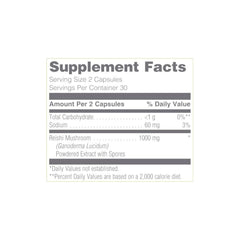 Pharmanex ReishiMax GLp bottle side view showing easy daily dosing in a routine