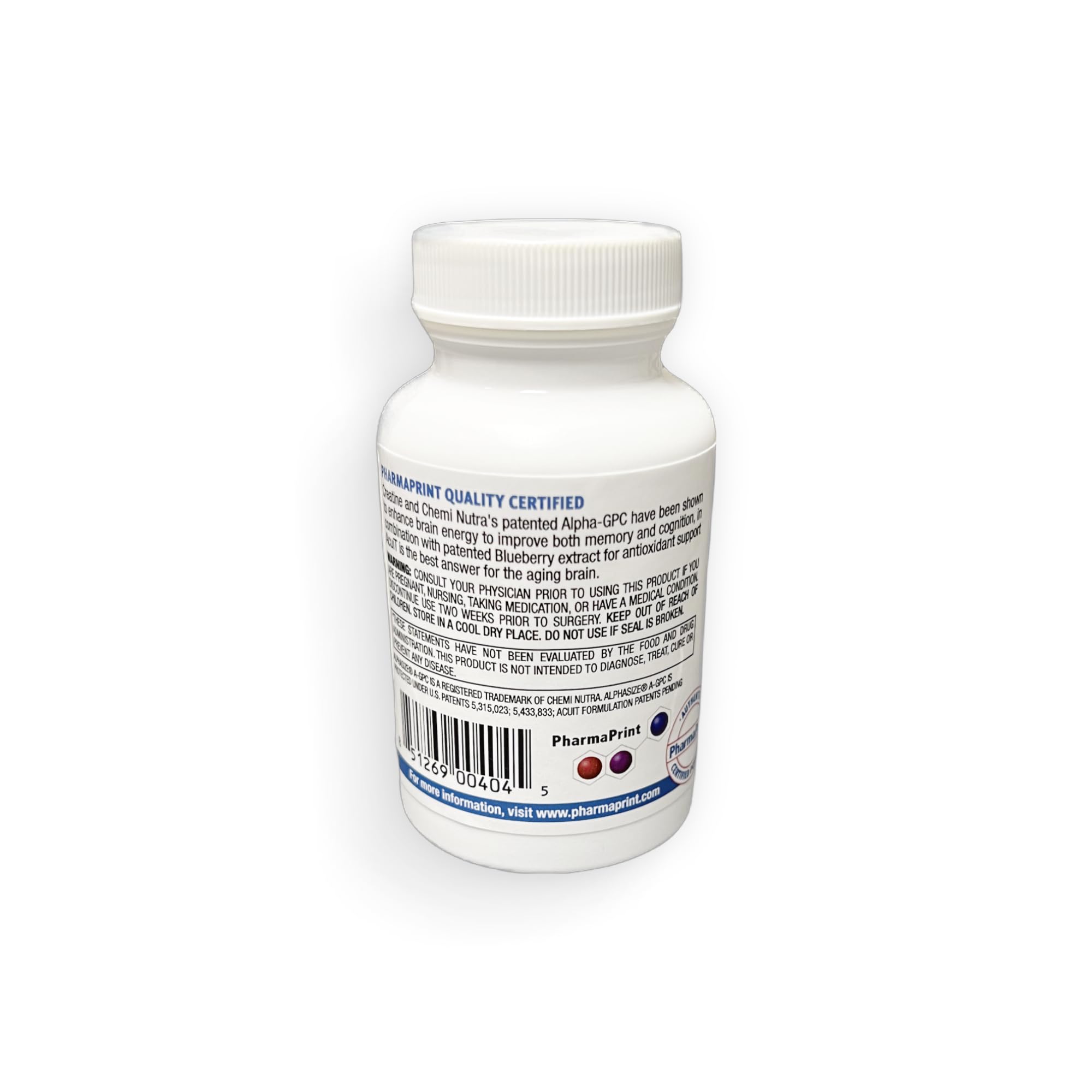 PharmaPrint AcuiT capsules ready for daily cognitive support and memory