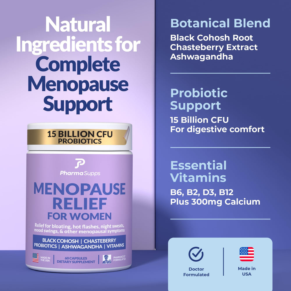 PharmaSupps B vitamins and D3 with probiotics support energy and mood.