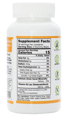 Pharmvista Coral Calcium Gummies close-up highlighting 74 trace minerals for overall wellness.