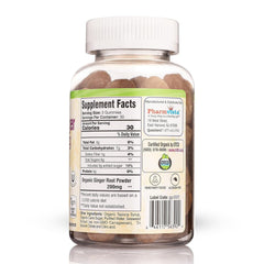 Pharmvista Ginger Gummies gummy close-up highlighting soft texture for easy snacking