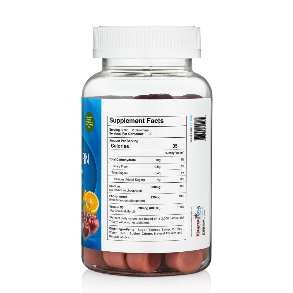 Pharmvista Heartburn Gummy Bites cherry flavor gummies offer fruity taste and occasional heartburn support