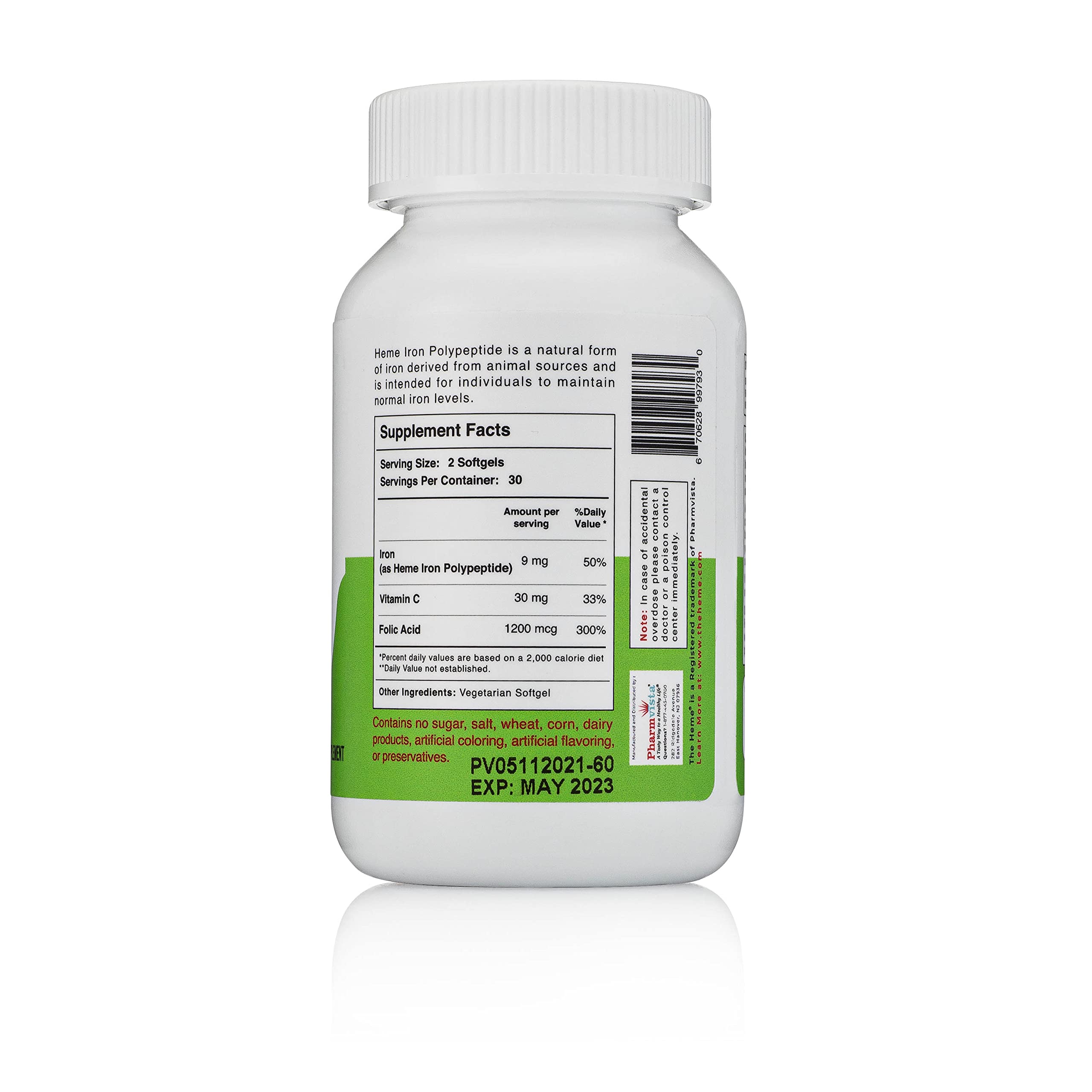 Closeup of TheHeme Softgels emphasizing gentle stomach comfort and absorption.