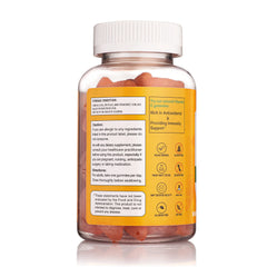 Pharmvista Vitamin C 125mg gummy ingredient label highlights vegan and gluten-free.