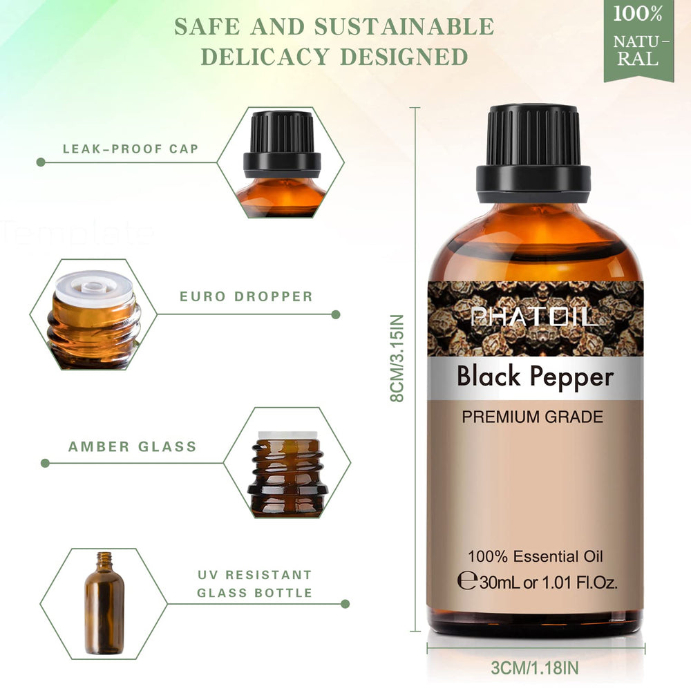 PHATOIL 30ml amber bottle with built-in dropper for easy pouring