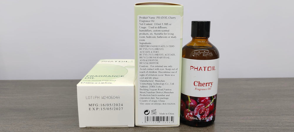 PHATOIL cherry fragrance oil perfect for DIY candles and soaps at home.