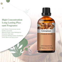 PHATOIL Cinnamon essential oil dropper enables precise blending.