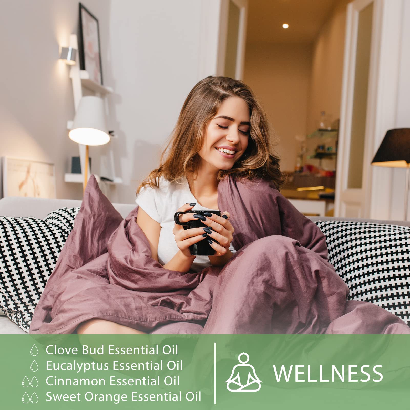 PHATOIL Cinnamon essential oil used in humidifiers for cozy ambience.