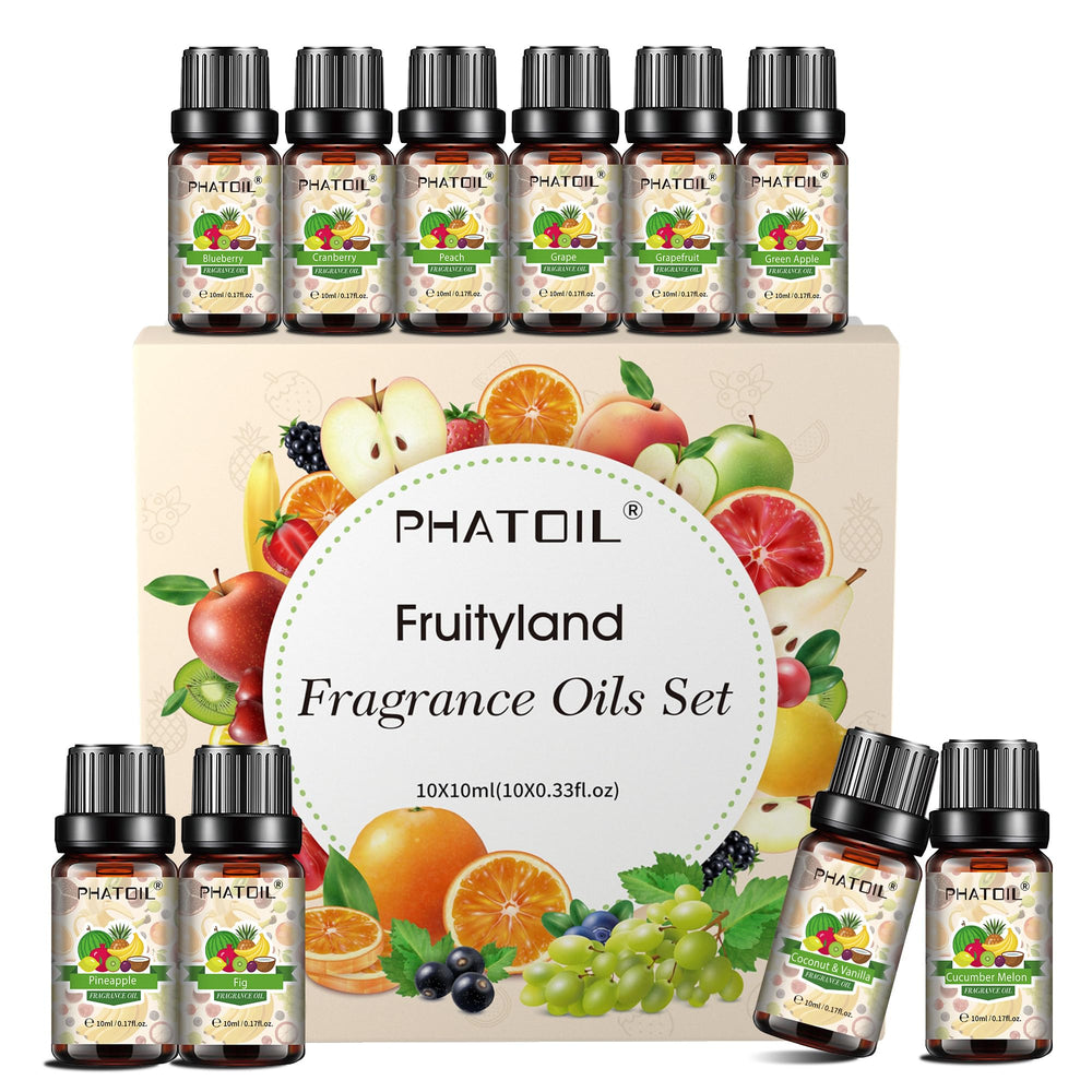 PHATOIL Coconut & Vanilla fragrance oil set pour for diffuser use and mood enhancement