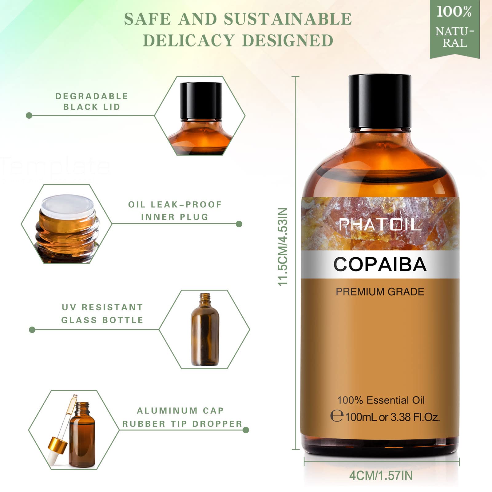 PHATOIL Copaiba oil used in a diffuser for aromatic ambiance