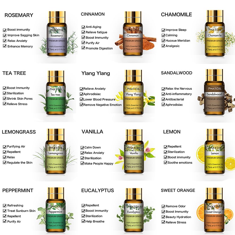 PHATOIL tea-tree bottle essential oil for refreshing diffusers