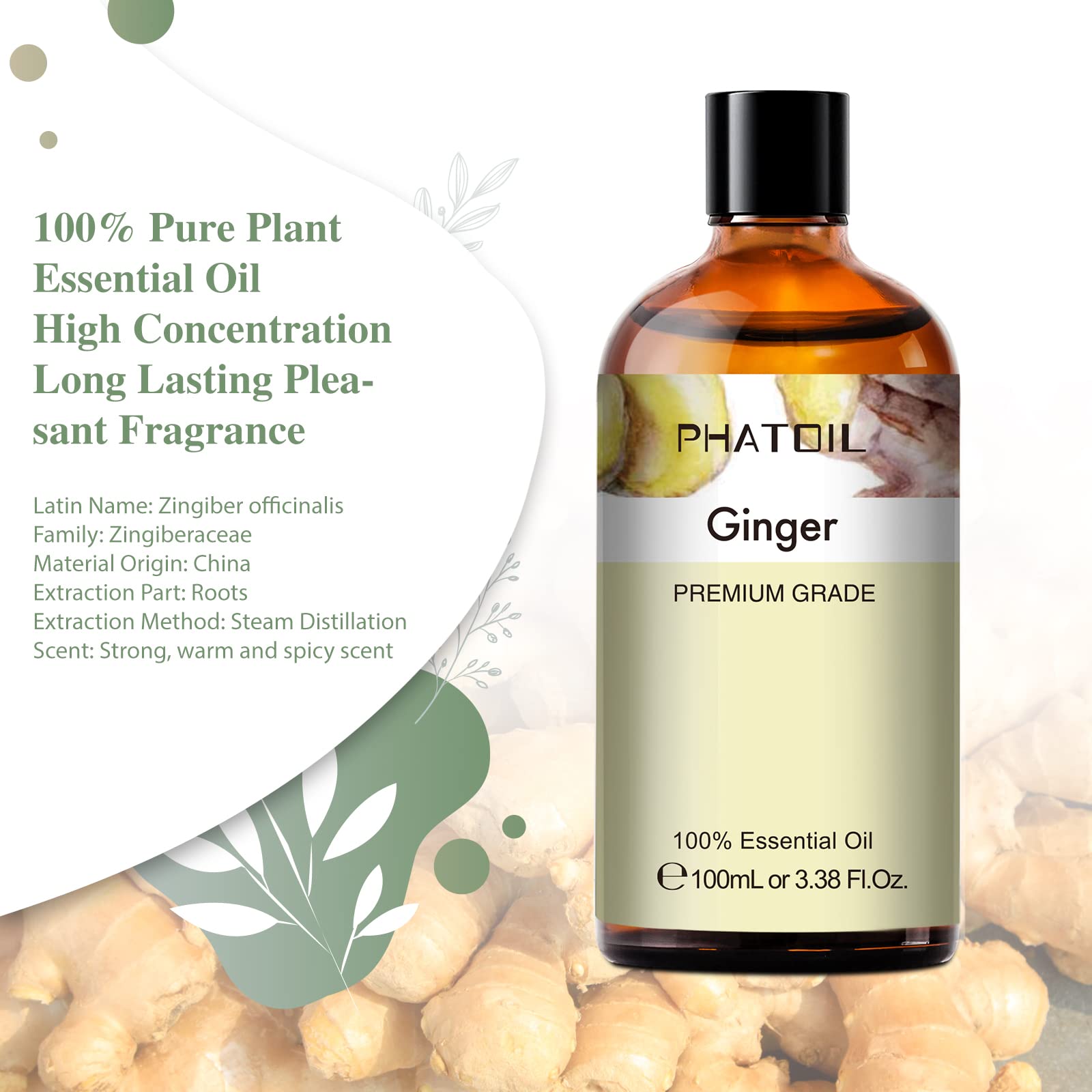 PHATOIL Ginger diffuser usage for warm, inviting rooms