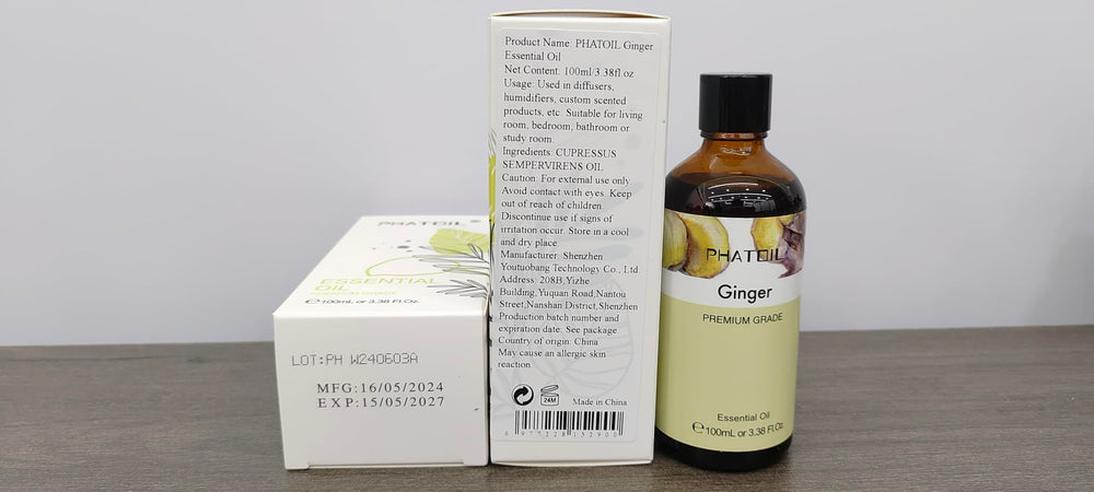 PHATOIL Ginger gift box packaging for a thoughtful aromatherapy gift