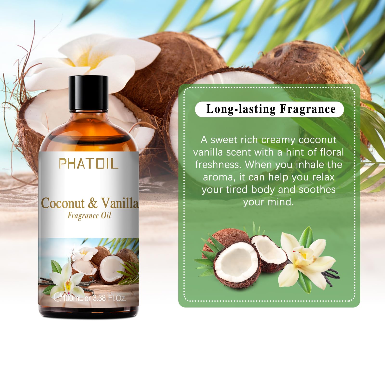 Glass bottle with UV coating protects the scent from light degradation.