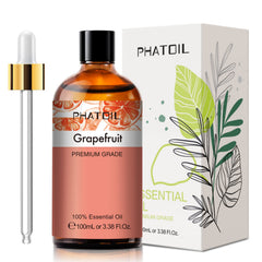 PHATOIL grapefruit essential oil bottle with dropper for precise, mess-free use