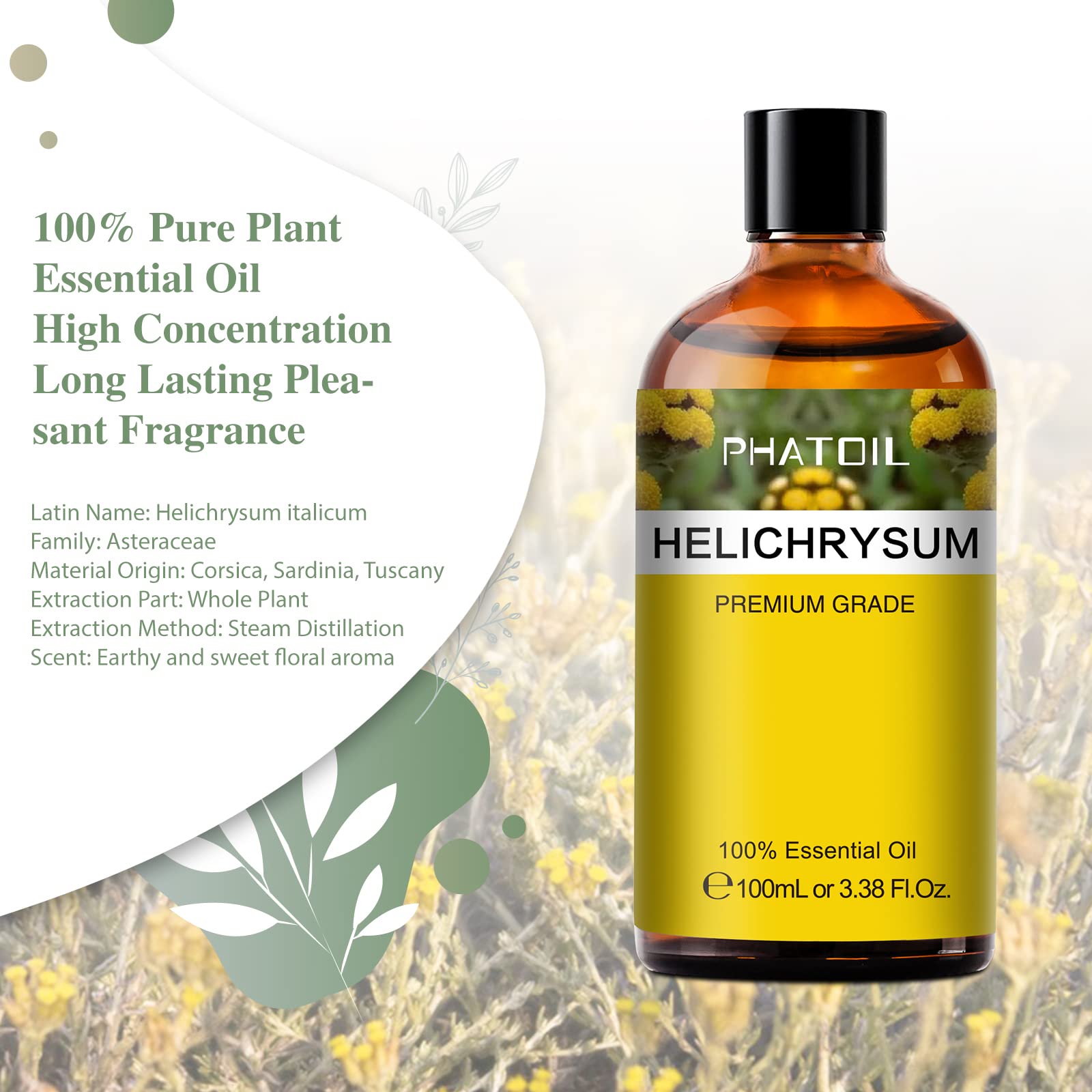 PHATOIL Helichrysum diffuser blend for lasting aroma