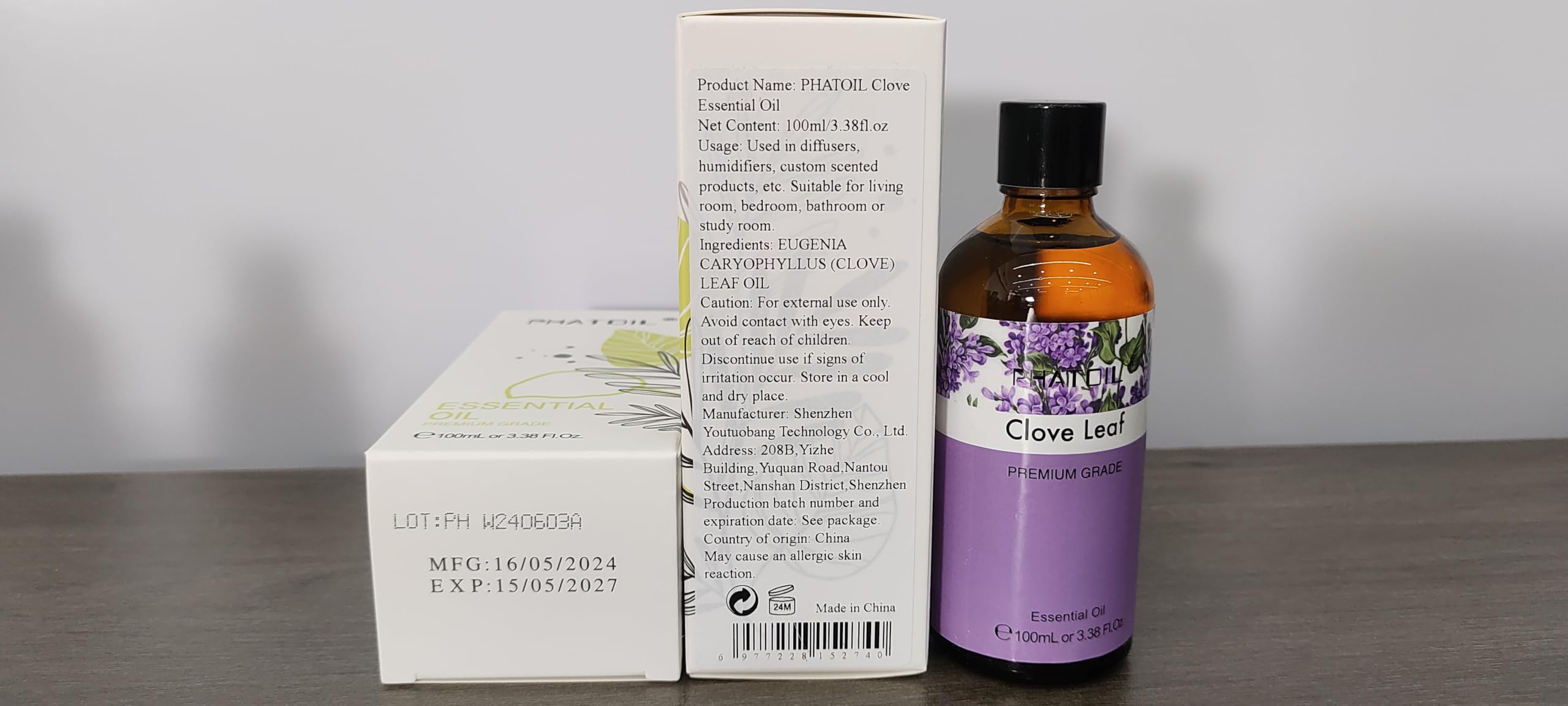 PHATOIL clove oil in this bottle supports consistent blends.