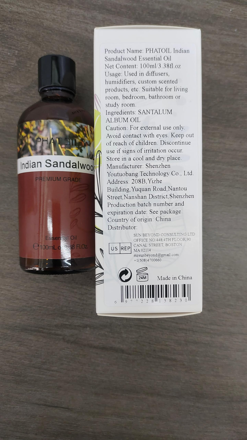 PHATOIL Indian Sandalwood essential oil massage practice