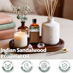 PHATOIL Indian Sandalwood essential oil applied to skin with carrier oil