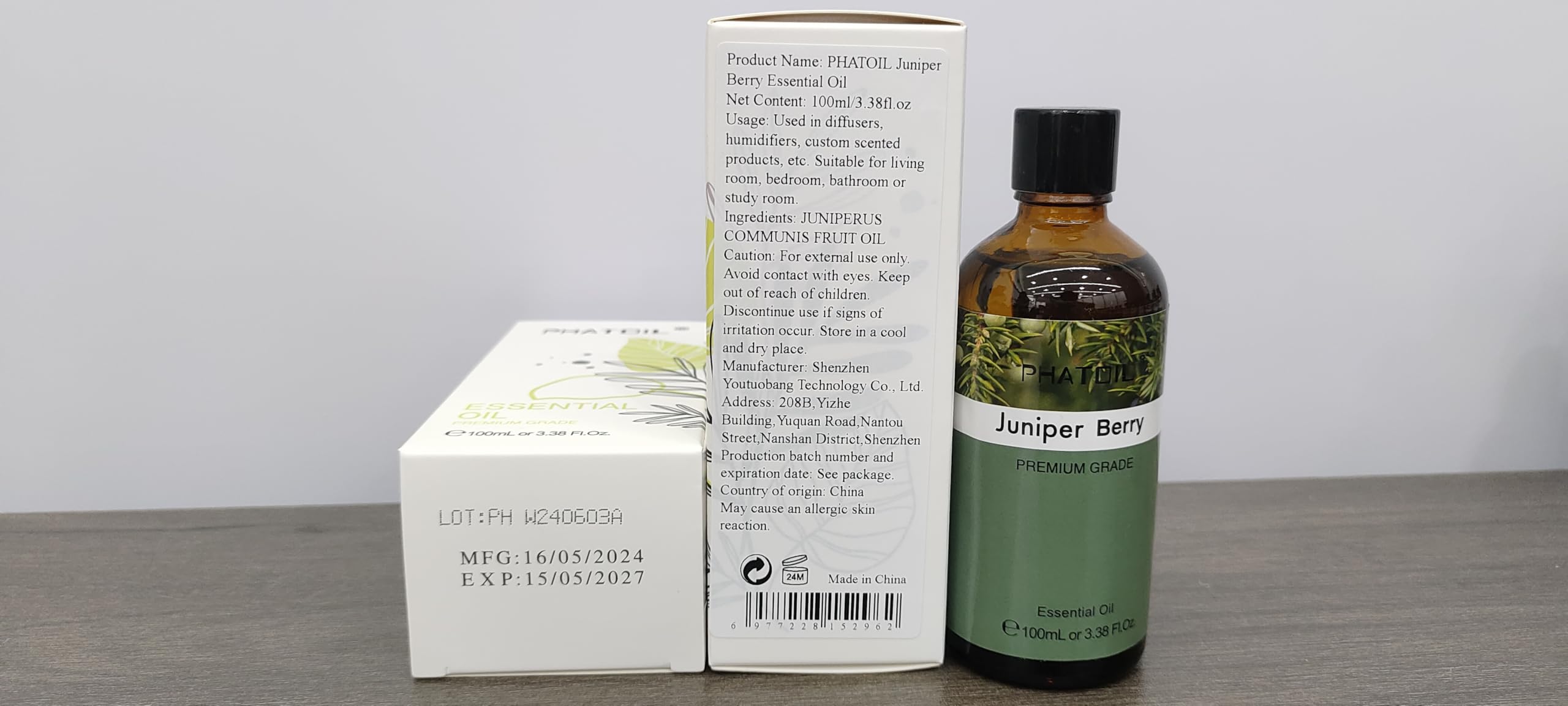 PHATOIL Juniper Berry gift-boxed set suits beginners and crafters.