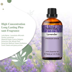 PHATOIL Lavender oil in amber bottle protects scent during diffuser use.