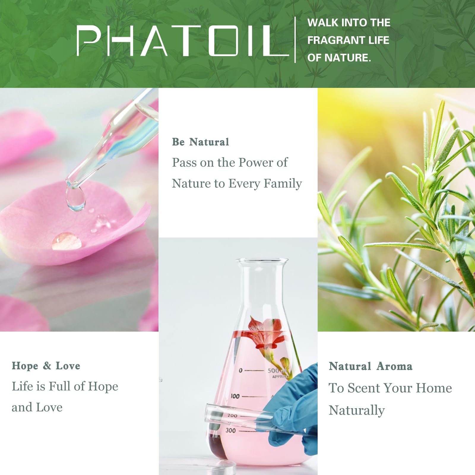 PHATOIL Lavender essential oil for homemade cleaning with fresh scent.