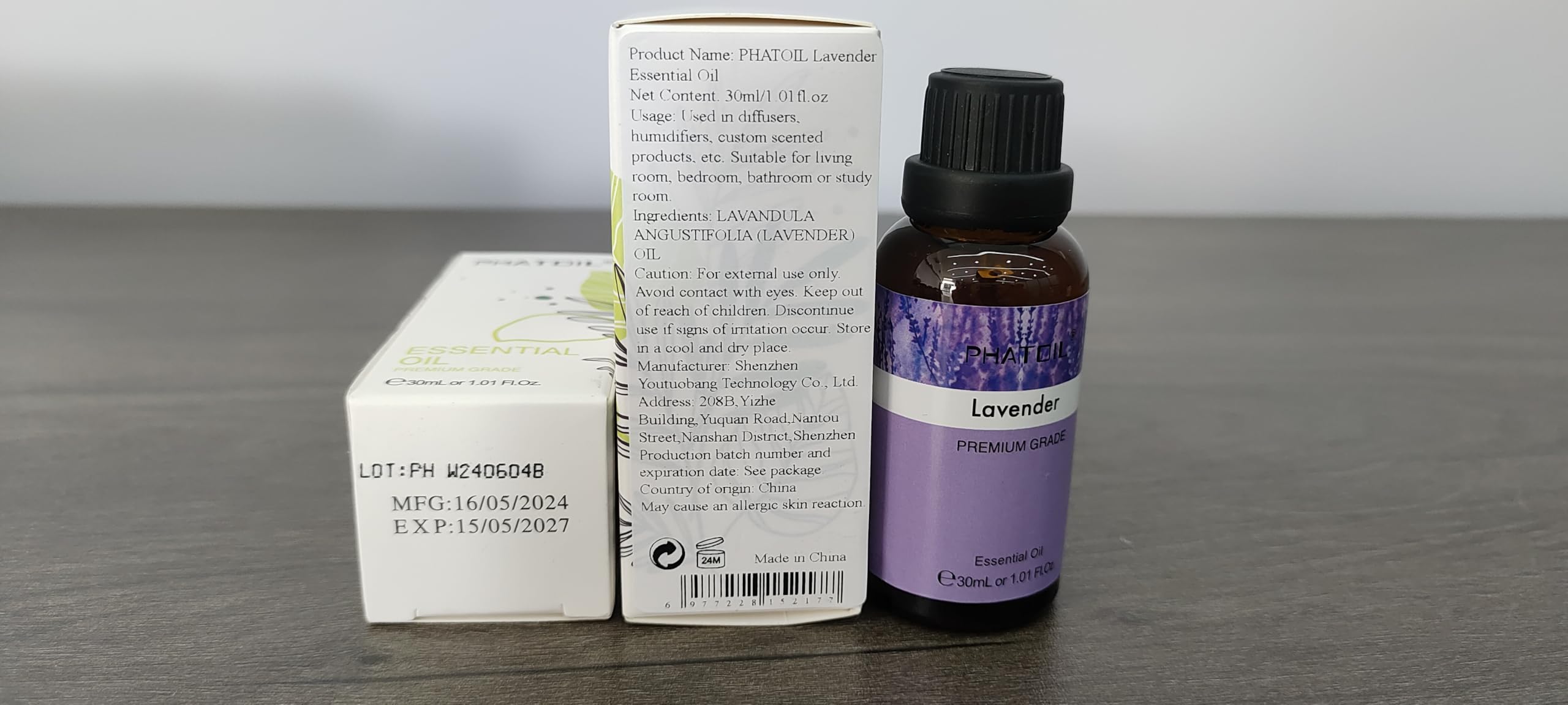 PHATOIL Lavender oil bottle ready for incense or crafts.
