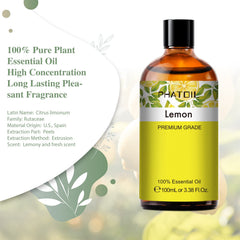 PHATOIL Lemon essential oil in diffuser scene for fresh ambiance