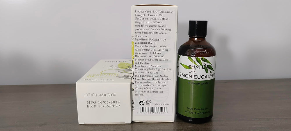 PHATOIL essential oil bottle designed for easy storage and access.