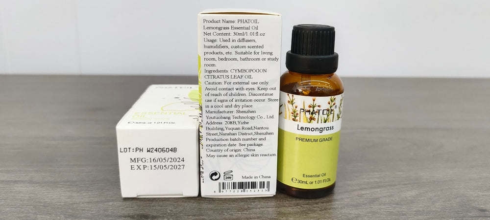 PHATOIL Lemongrass oil gift-ready packaging for aromatherapy lovers.