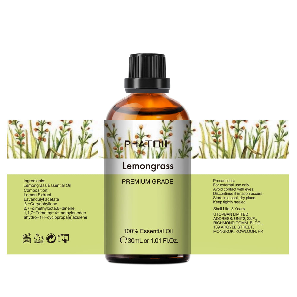 PHATOIL Lemongrass oil for scented incense sticks.