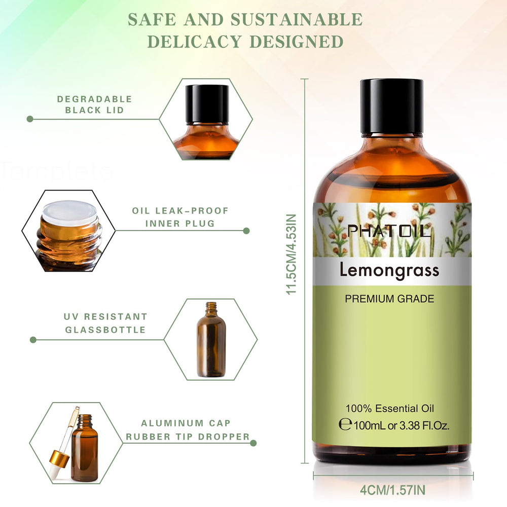 PHATOIL Lemongrass image for soaps and candles crafting.