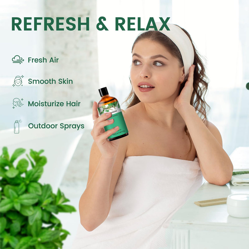 PHATOIL Peppermint Oil amber glass bottle preserves freshness