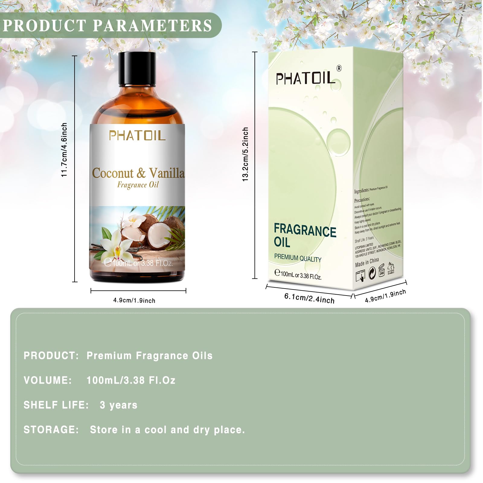 Gift-ready PHATOIL fragrance oil box for birthdays and holidays.