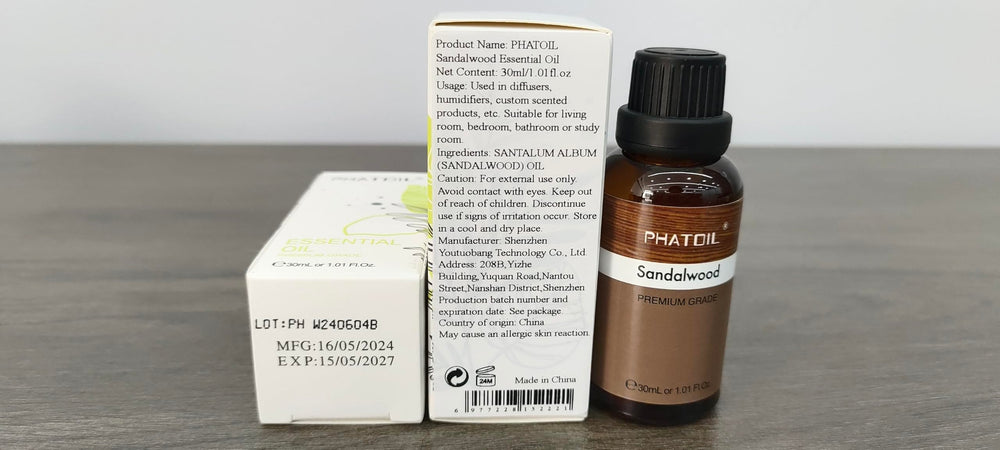 PHATOIL Sandalwood relaxation scene conveying cozy home ambiance.
