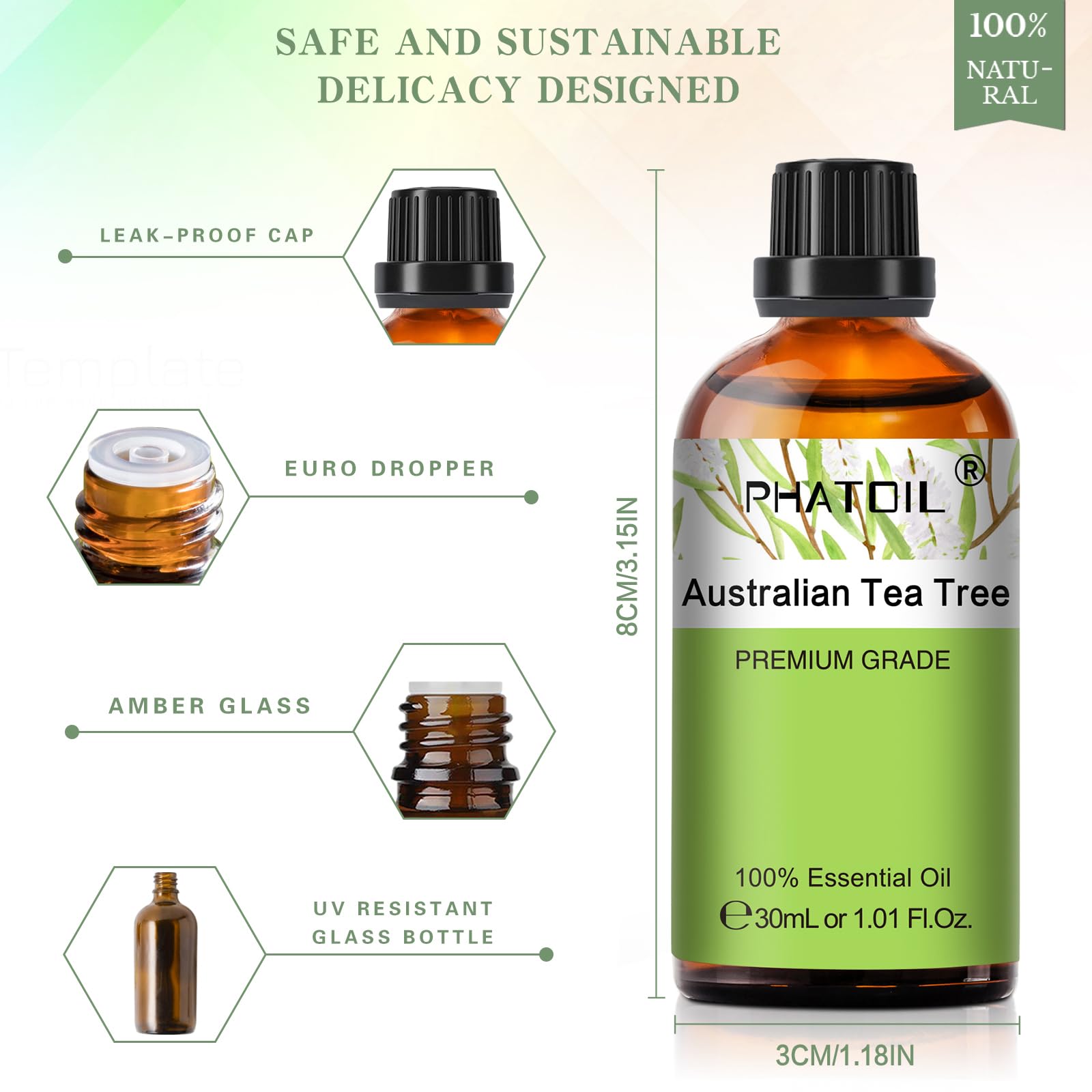 PHATOIL Tea Tree oil used in candle making for a fresh scent.