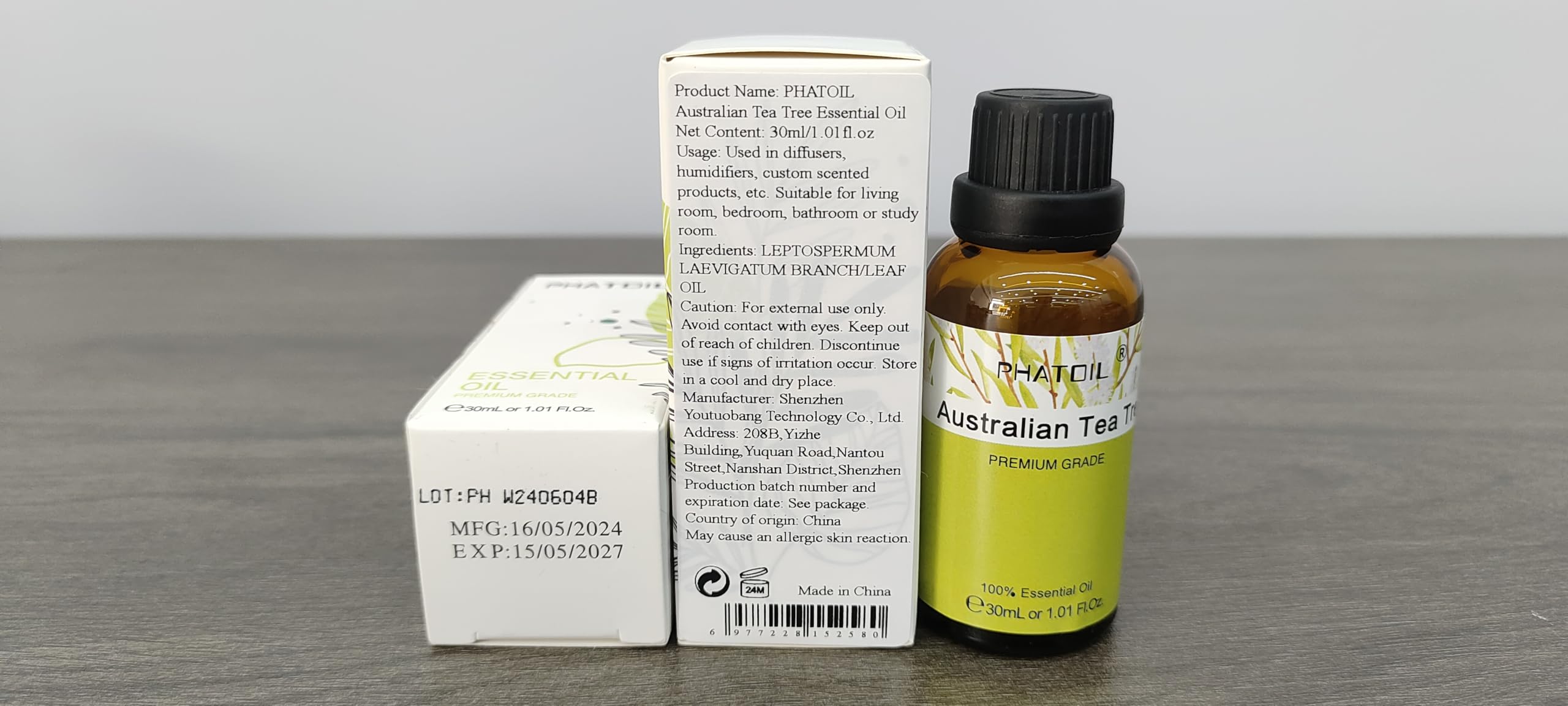 PHATOIL gift packaging showcases premium quality for aromatherapy lovers.