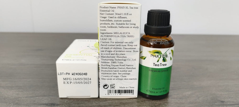 PHATOIL Tea Tree Oil packaging supports easy storage and gifting.