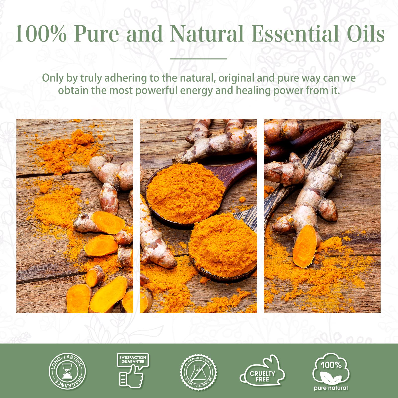 PHATOIL turmeric essential oil great for bath bombs and spa aromas.