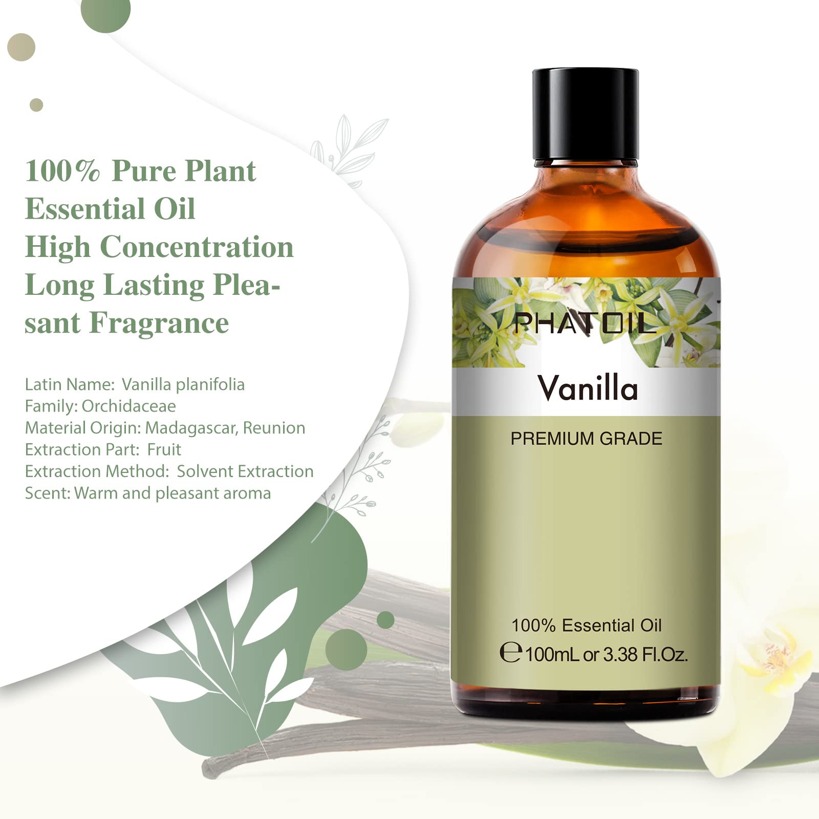 PHATOIL vanilla oil diffused to create a warm, inviting room aroma.