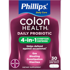 Phillips' Colon Health bottle and capsules for daily digestive support