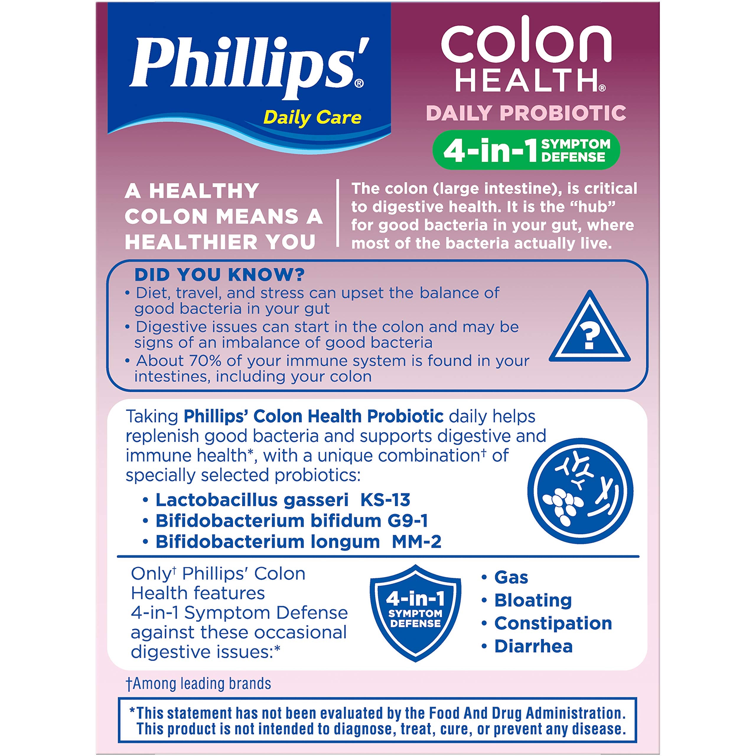 Phillips' Colon Health bottle with two-pack display for savings