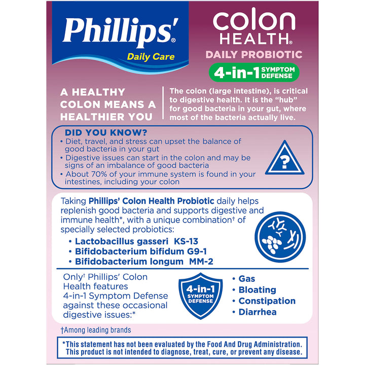 Phillips' Colon Health bottle with two-pack display for savings