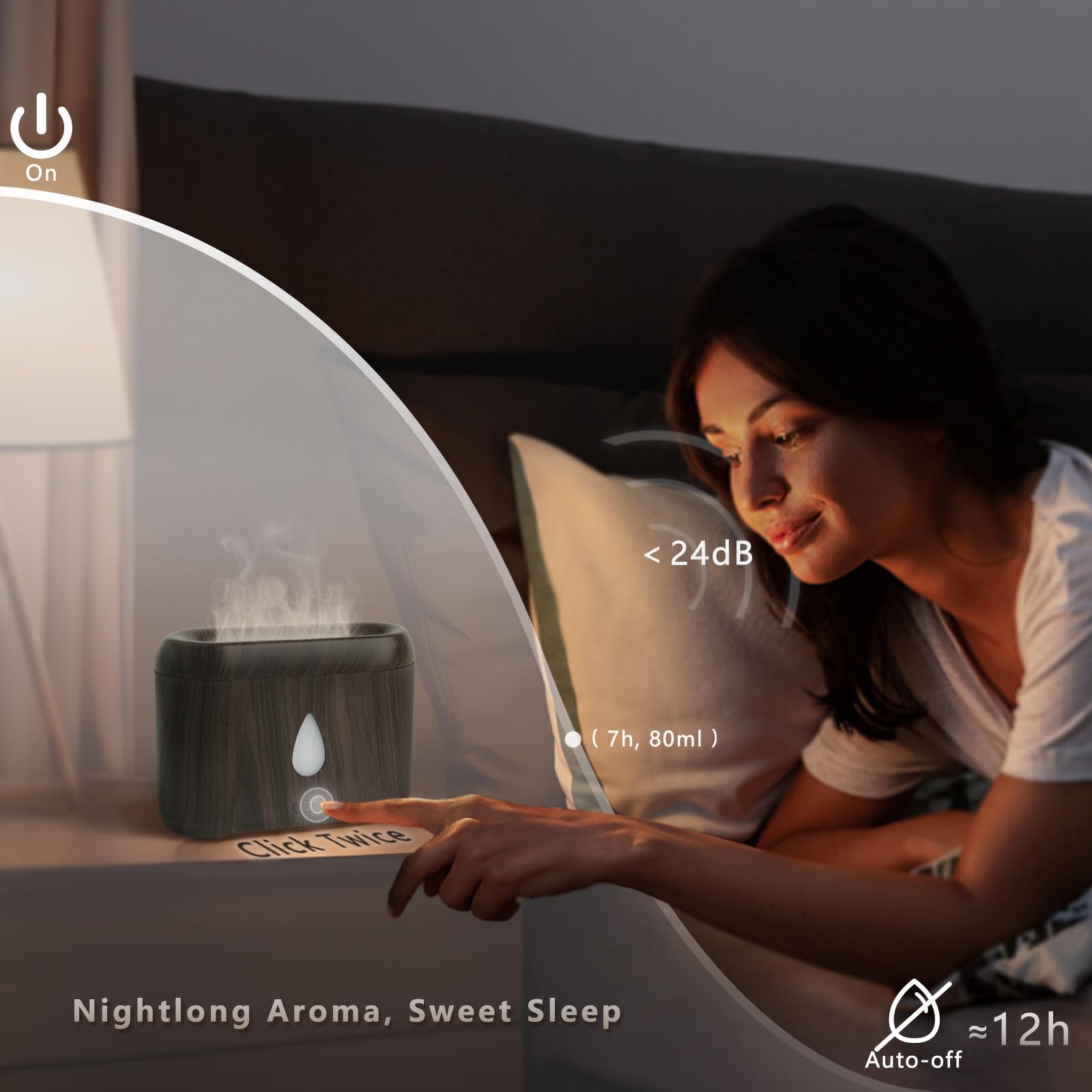 Phimuezl Flame Diffuser auto-off protection ensures safe use with water shortage.