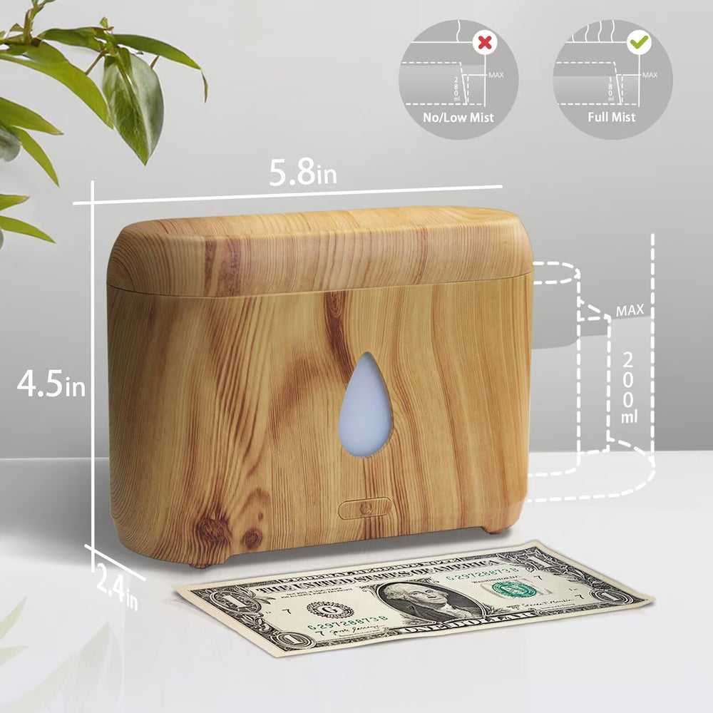 Phimuezl Wooden finish aroma diffuser complements any decor.
