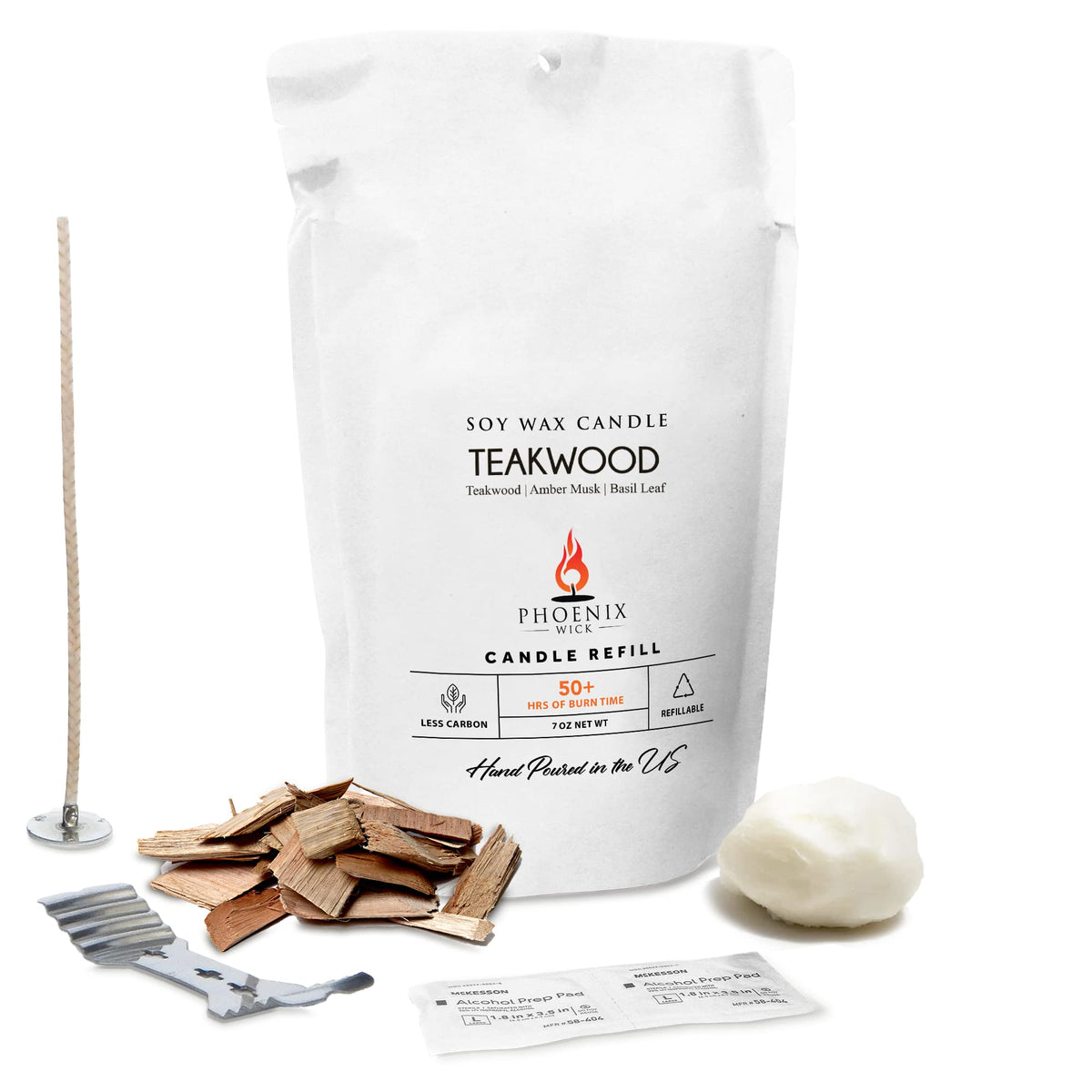 Phoenix Wick Candle Pack packaging enables DIY candle creation anywhere.