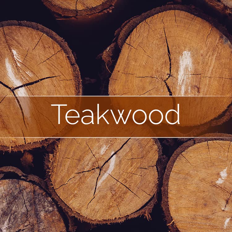 Phoenix Wick teakwood scent offers bold, woodsy aroma.